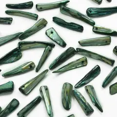 6 Packs of Tinted Shell Spike Blue 2/8" Strand