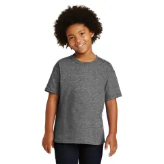 RADYAN&reg; Youth Crew Neck Short Sleeve T-Shirt Graphite heather