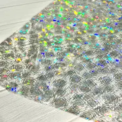 Holographic Rose Clear Vinyl