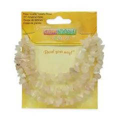 6 Packs of Rose Quartz Chips 16 Inch Strand