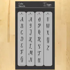 1.25-Inch Modern Monogram Letters Cake Stencil | C991 By Designer Stencils | Cake Decorating Tools |