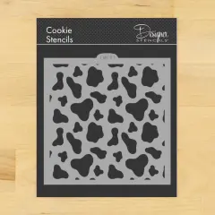 Cow Print Cookie and Craft Stencil | CM191 by Designer Stencils | Stencils for Royal Icing, Airbrush, Dusting Powder |