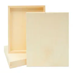 4x Unfinished Wooden Art Canvas Boards Panels for Painting