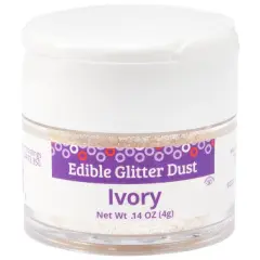 Edible Glitter Dust, 4g Ivory