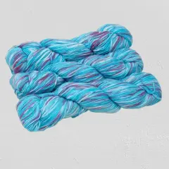 Hand-Dyed Cashmere Yarn Blend for Crochet and Knitting Turquoise bluepurple