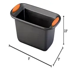 Bakeware Oven Lovin' Nonstick Loaf Pan, 9-Inch by 5-Inch Steel Pan, Gray with Orange Handles
