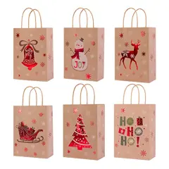 24 Pack Small Christmas Gift Bags With Handle
