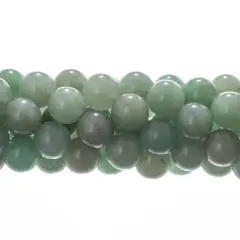 Earth's Jewel Semi-Precious 12mm Green Aventurine Natural Round Strung Bead