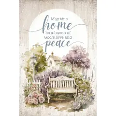 May This Home Wood Plaque with Easel and Hook Wall Tabletop Art - 4 inches x 6 inches