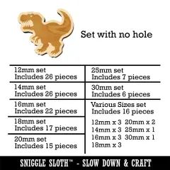 Tyrannosaurus Rex Silhouette Mini Wood Shape Charms Jewelry DIY Craft