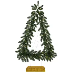 Northlight LED Lighted Pine Garland Christmas Tree Decoration - 3' - Warm White Lights Green