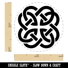 Clover Irish Celtic Knot Self-Inking Rubber Stamp Ink Stamper for Stamping Crafting Planners Purple
