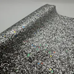 Silver Party Star Glitter Craft Vinyl