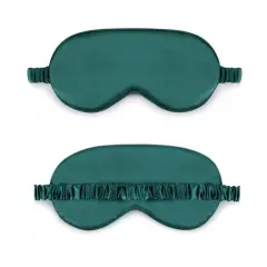 Kitcheniva Smooth Padded Double Sided Satin Travel Sleep Eye Mask Cover Dark green