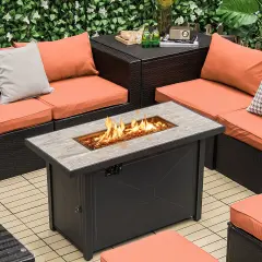 42 Inches 60 000 Btu Rectangular Propane Fire Pit Table