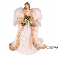Kurt S. Adler UL 10-Light 16-Inch Sage Casual Angel Tree Topper