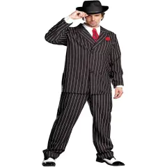 Adult's Mens 1920s Bootleg Gangsta Gangster Suit Costume