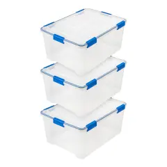 IRIS USA WEATHERPRO Plastic Storage Box with Durable Lid and Seal and Secure Latching Buckles