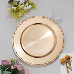 6 pcs of 13inch Charger Plates for Table Decor Gold