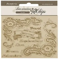 Stamperia Decorative Chips 5.5"X5.5"-Songs Of The Sea Journal