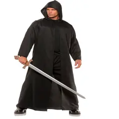 Men's Black Combat Sorcerer Robe Costume