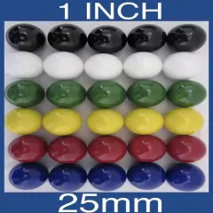 30 LARGE 1" (25mm) Replacement Marbles Aggravation Board game Solid Color GLASS