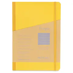 Fabriano Ecoqua Plus Fabric-Bound Notebook - Yellow, 5-4/5" x 8-1/4", Lined