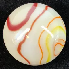 Toe Breaker 50mm (2") GELATO White Swirl Marbles glass Toebreaker HUGE