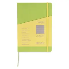 Fabriano EcoQua Plus Stitch-Bound Notebook - Lime, 5-4/5" x 8-1/4", Lined