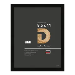 Deha Design Fontana Wood Frame - with Easel Back, Black, 8-1/2" x 11"