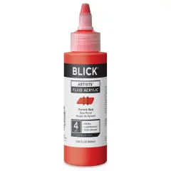 Blick Artists&rsquo; Fluid Acrylic - Pyrrole Red, 100 ml