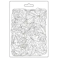 Stamperia Soft Maxi Mould A5-Woodland Leaves Pattern