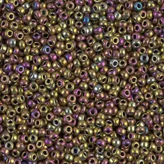 Miyuki 11 Round Seed Bead, 11-188, Metallic Purple Gold Iris, 13 grams