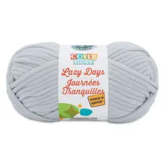Lion Brand Cover Story Lazy Days Thick & Quick Yarn - Pale Grey, 125 yards