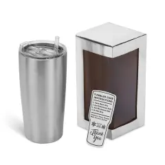 Makerflo 20 oz Curve Stainless Steel Tumbler Pack of 25 with Lid & Straw | Craft-Ready for DIY Gifts & Personalization (Epoxy, UV DTF, Vinyl, and Laser Engraving) - Not for DTF