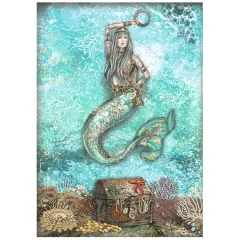 Stamperia Rice Paper Sheet A4-Songs Of The Sea Mermaid