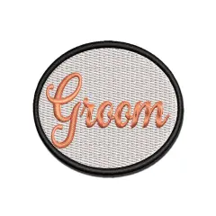 Wedding Groom Party Group Multi-Color Embroidered Iron-On or Hook & Loop Patch Applique