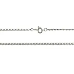 JewelrySupply 24" Curb Chain with Spring Ring Clasp 2mm Thickness Silver Color (1-Pc)