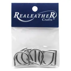 Realeather(R) Crafts D-Ring 3/4" 6/Pkg-Nickel