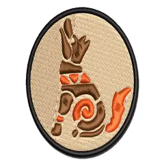 Southwestern Style Tribal Coyote Wolf Dog Multi-Color Embroidered Iron-On or Hook & Loop Patch Applique