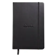 Rhodia Hardcover Webnotebook - Black, 5-1/2" x 8-1/4", Ruled