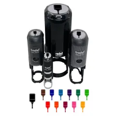 Pickleball Paddle Self-Inking Rubber Stamp Ink Stamper for Stamping Crafting Planners Blue