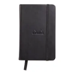 Rhodia Hardcover Webnotebook - Black, 3-1/2" x 5-1/2", Ruled