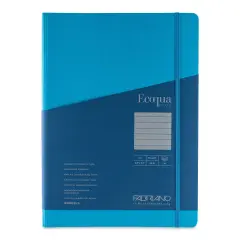 Fabriano Ecoqua Plus Hidden Spiral-Bound Notebook - Turquoise, 11-7/10" x 8-1/4", Ruled