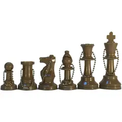 WE Games Keychain Bag Tag Chessmen - Includes 17 Pieces