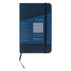 Fabriano EcoQua Plus Stitch-Bound Notebook - Navy, 3-1/2" x 5-1/2", Lined