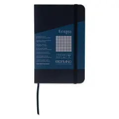 Fabriano EcoQua Plus Stitch-Bound Notebook - Navy, 3-1/2" x 5-1/2", Grid