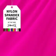 FabricLA | Nylon Spandex | 4 Way Stretch | Swimwear Tricot Fabric | Neon Pink | 3-Yard