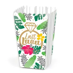Big Dot of Happiness Last Luau - Tropical Bachelorette Party and Bridal Shower Favor Popcorn Treat Boxes - Set of 12