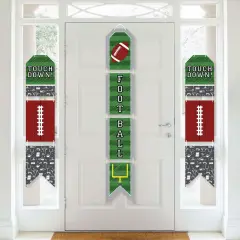 Big Dot of Happiness End Zone - Football - Hanging Vertical Paper Door Banners - Baby Shower or Birthday Party Wall Decoration Kit - Indoor Door Decor